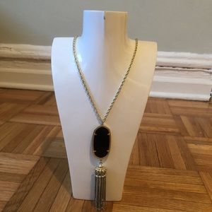 Kendra Scott Rayne Necklace - Black and Gold